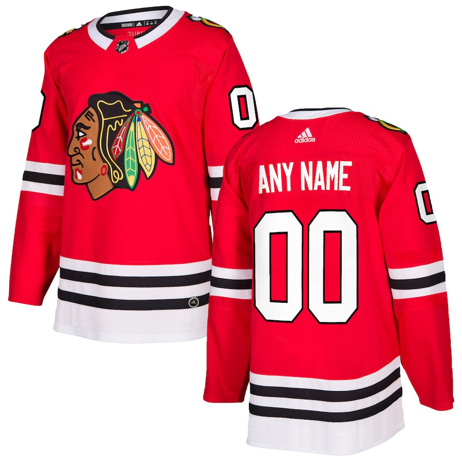 NHL Men adidas Chicago Blackhawks red Authentic Customized Jersey->customized nhl jersey->Custom Jersey